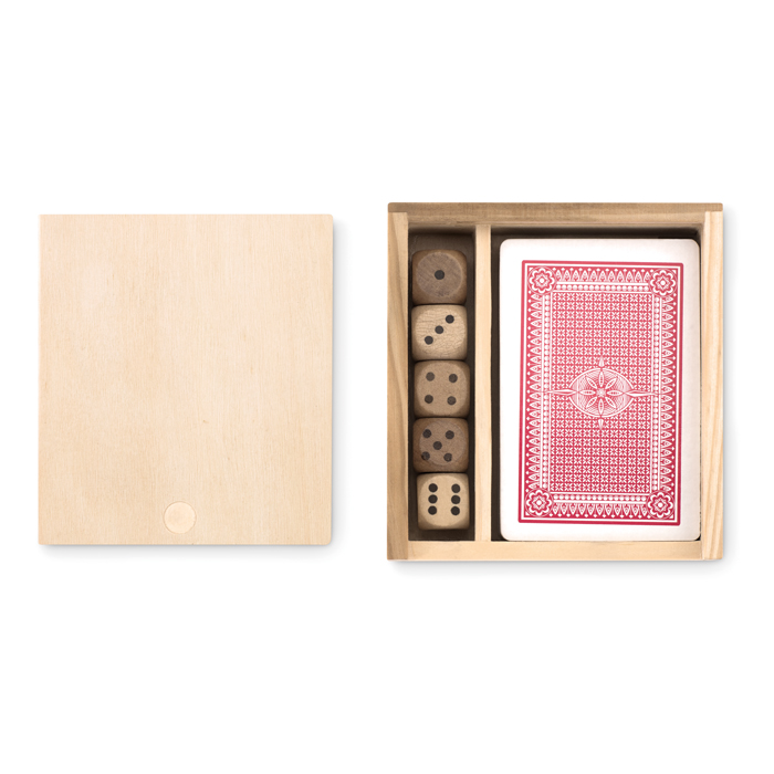 MO9187-Set cartas y dados en caja